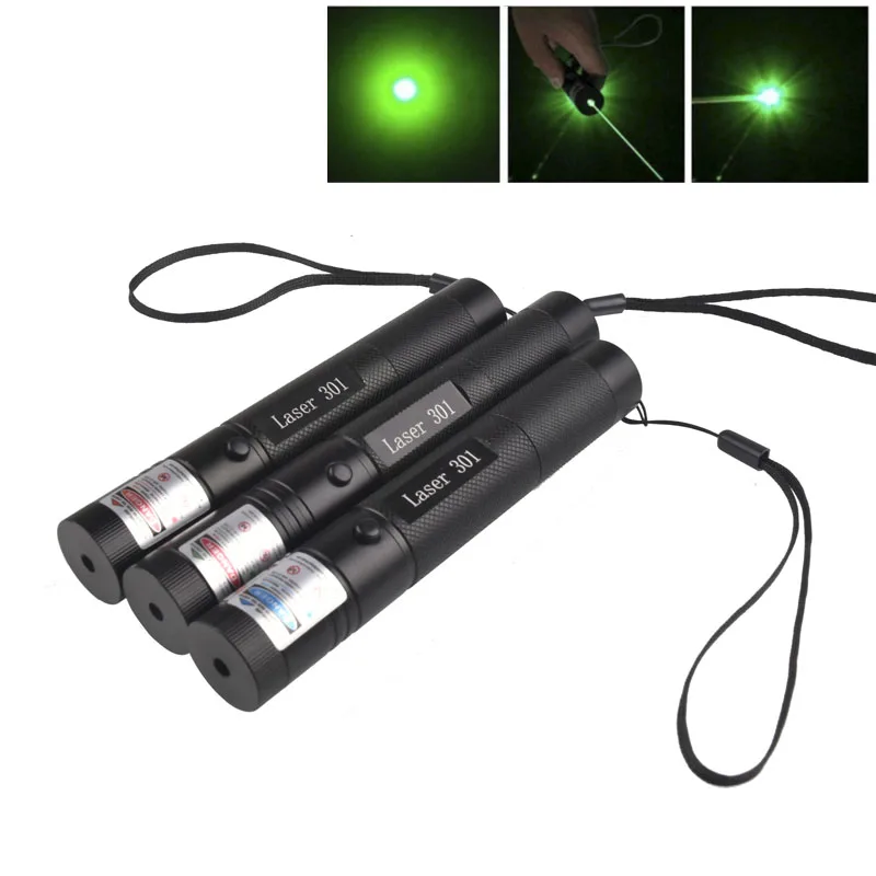 1 шт. высокомощная 301 Зеленая лазерная указка ручка с регулируемым фокусом Нм
