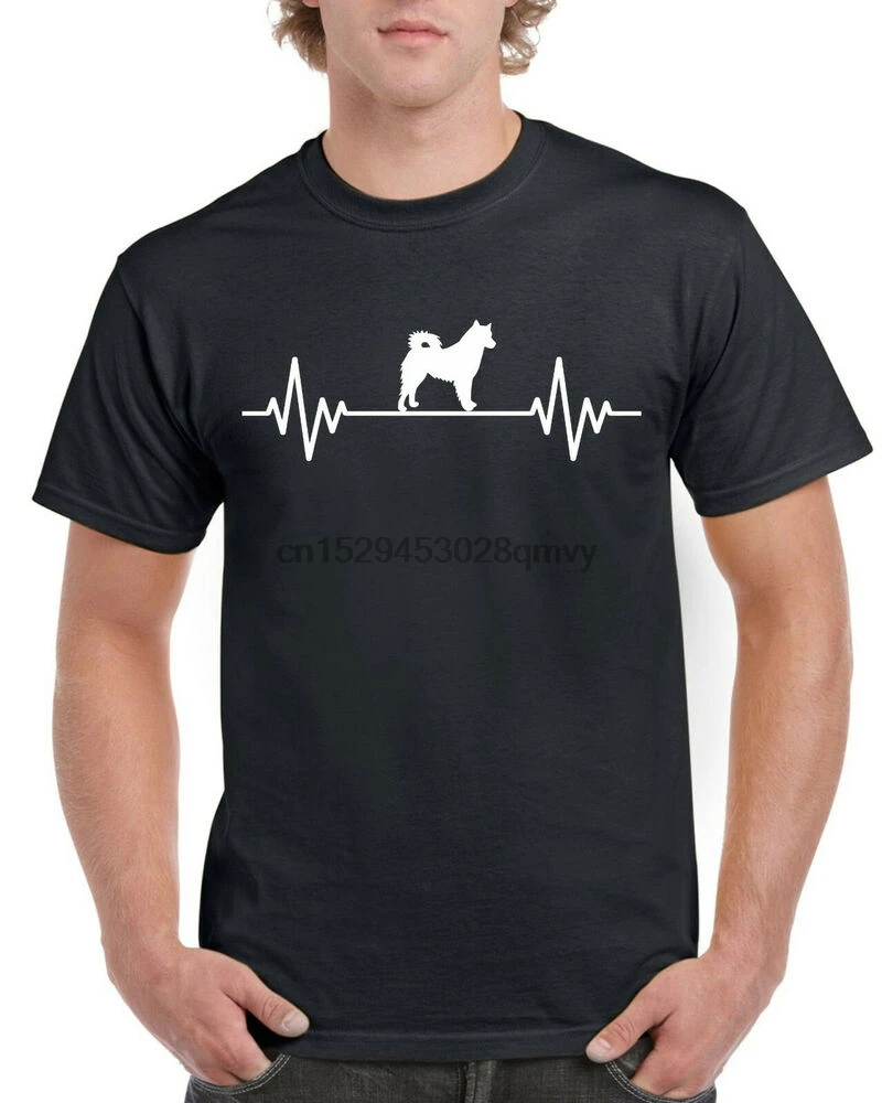 Фото Пульсометр пульс Аляска маламут собака подарок унисекс футболка на день