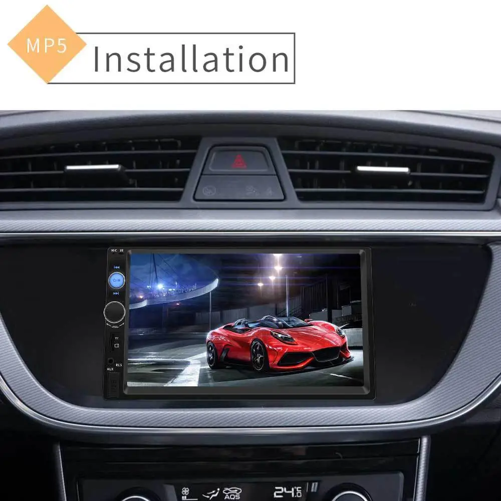 Универсальный 2 Din 7 дюймов Автомобильный Радио Центральный Multimidia MP5 с Bluetooth AUX FM Датчики парковки камера заднего вида для Toyota Ford