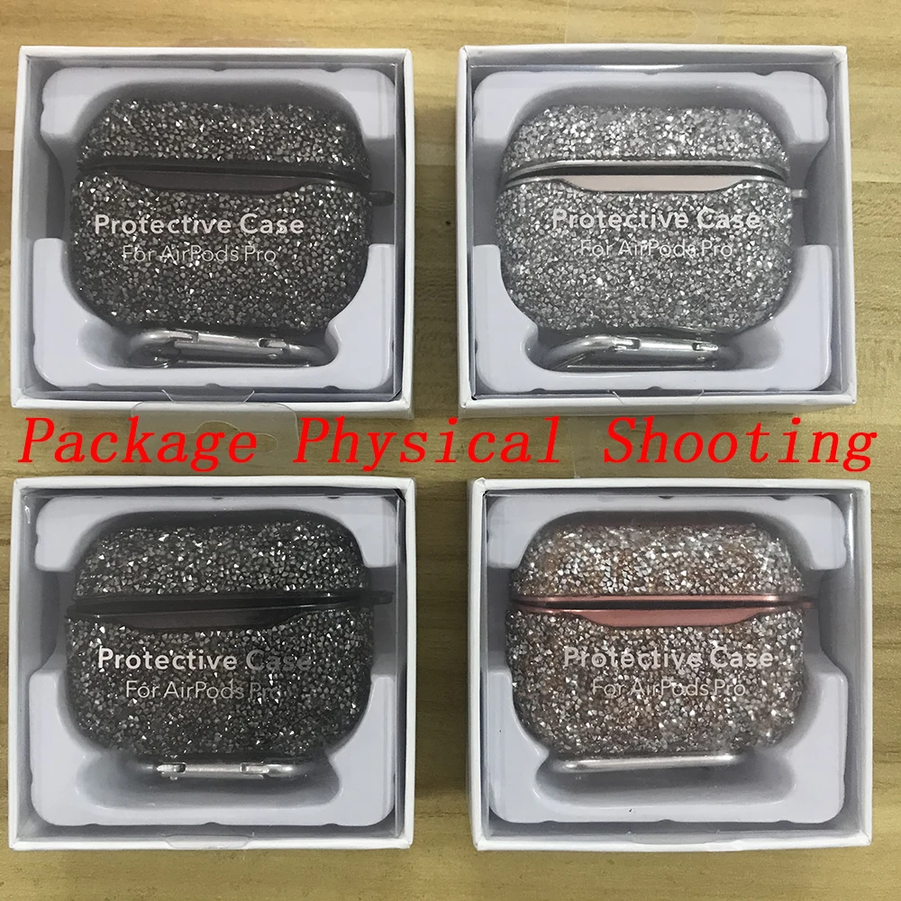 Роскошный блестящий чехол для Apple AirPods Pro милый защитный наушников Etui s AirPod Air Pods |