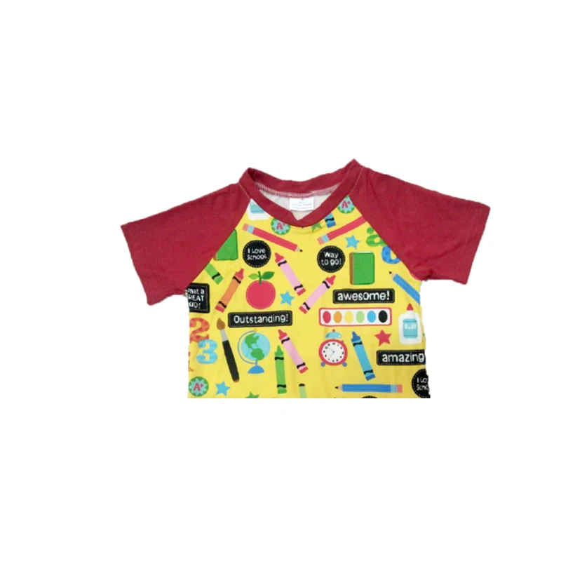 Модная футболка с рисунком карандаша повседневные Летние футболки для мальчиков