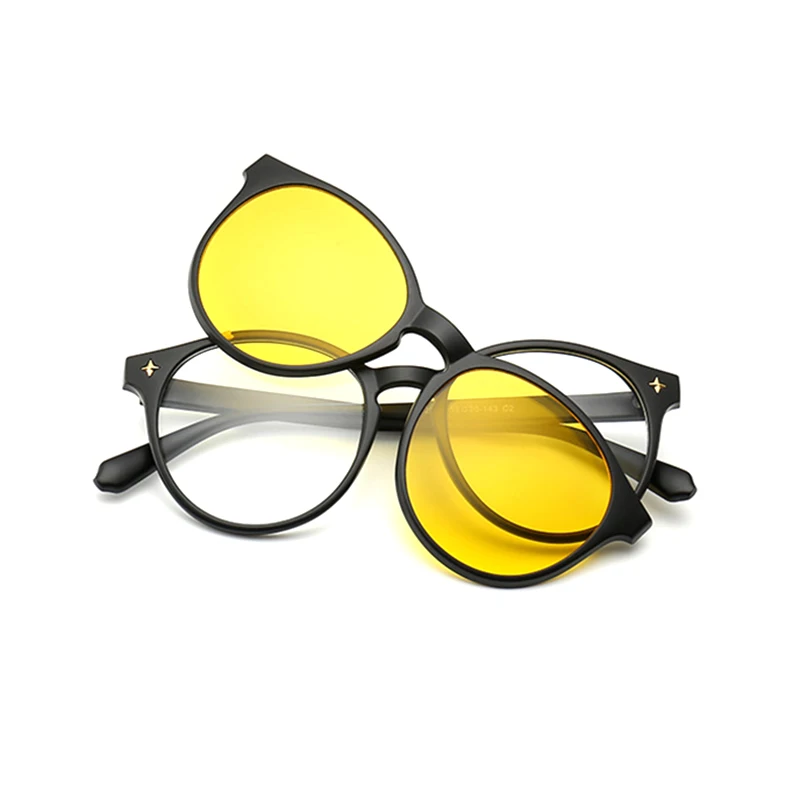 Набор Магнитных солнцезащитных очков для мужчин и женщин 6 в 1