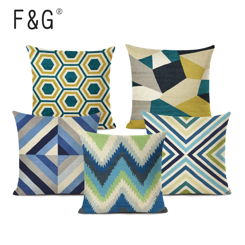 Односторонний чехол для подушки с геометрическим рисунком потрясающая матрица