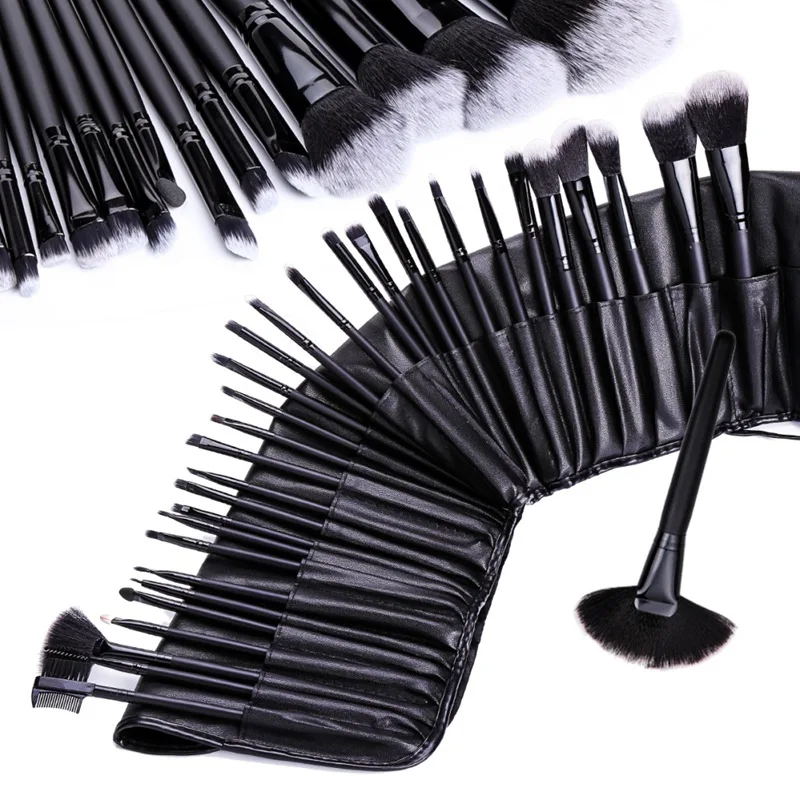 Унисекс кисти для макияжа 32 шт. косметический набор бровей Румяна Основа Пудра