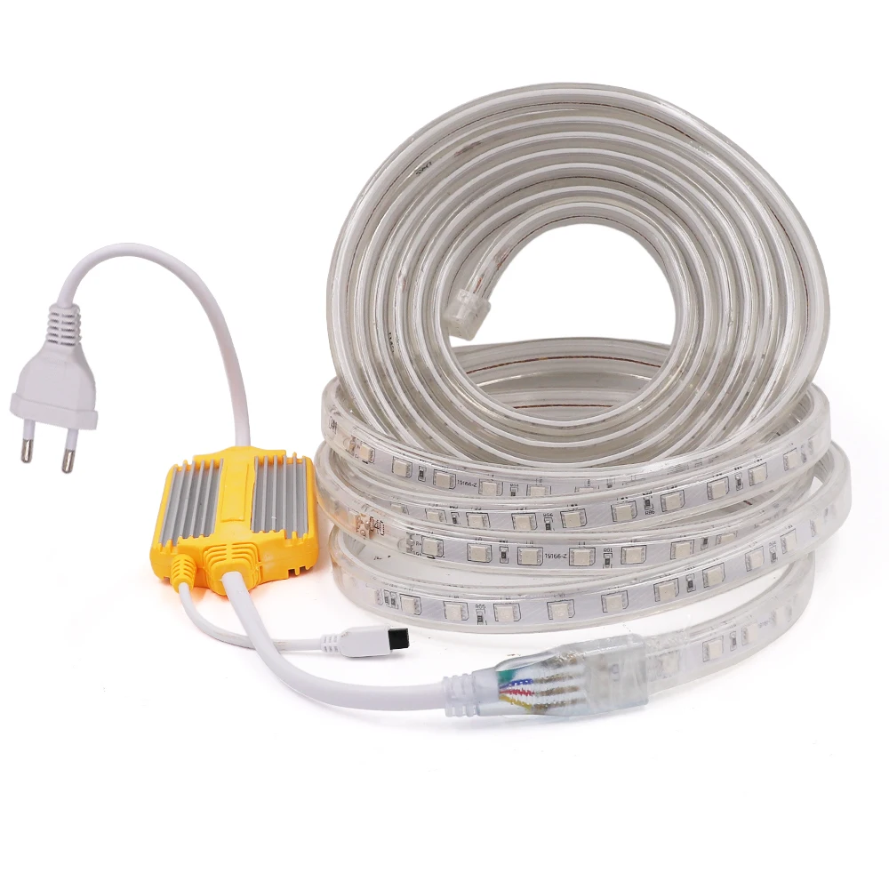 220V RGB Светодиодные ленты светильник с 1500 Вт 24 клавиши контроллер 5050 60/120