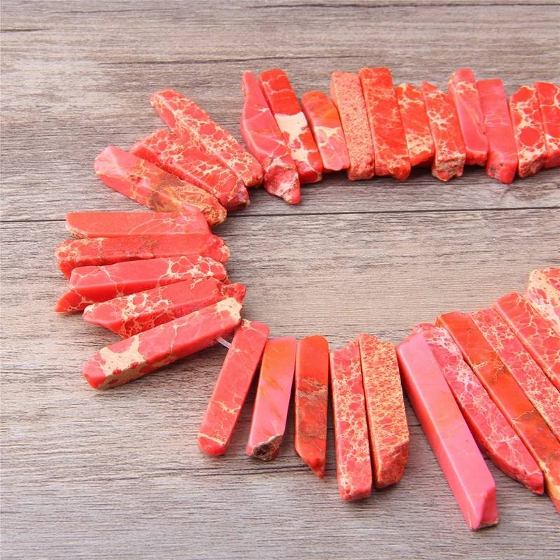 Красный Природный имперский Jaspers точечные бусины ювелирные изделия поставки Топ