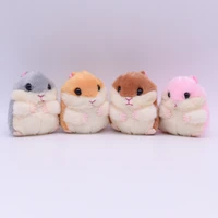 12pcslot 10cm random hamster combination mini cute soft plush keychain for bag key pendant