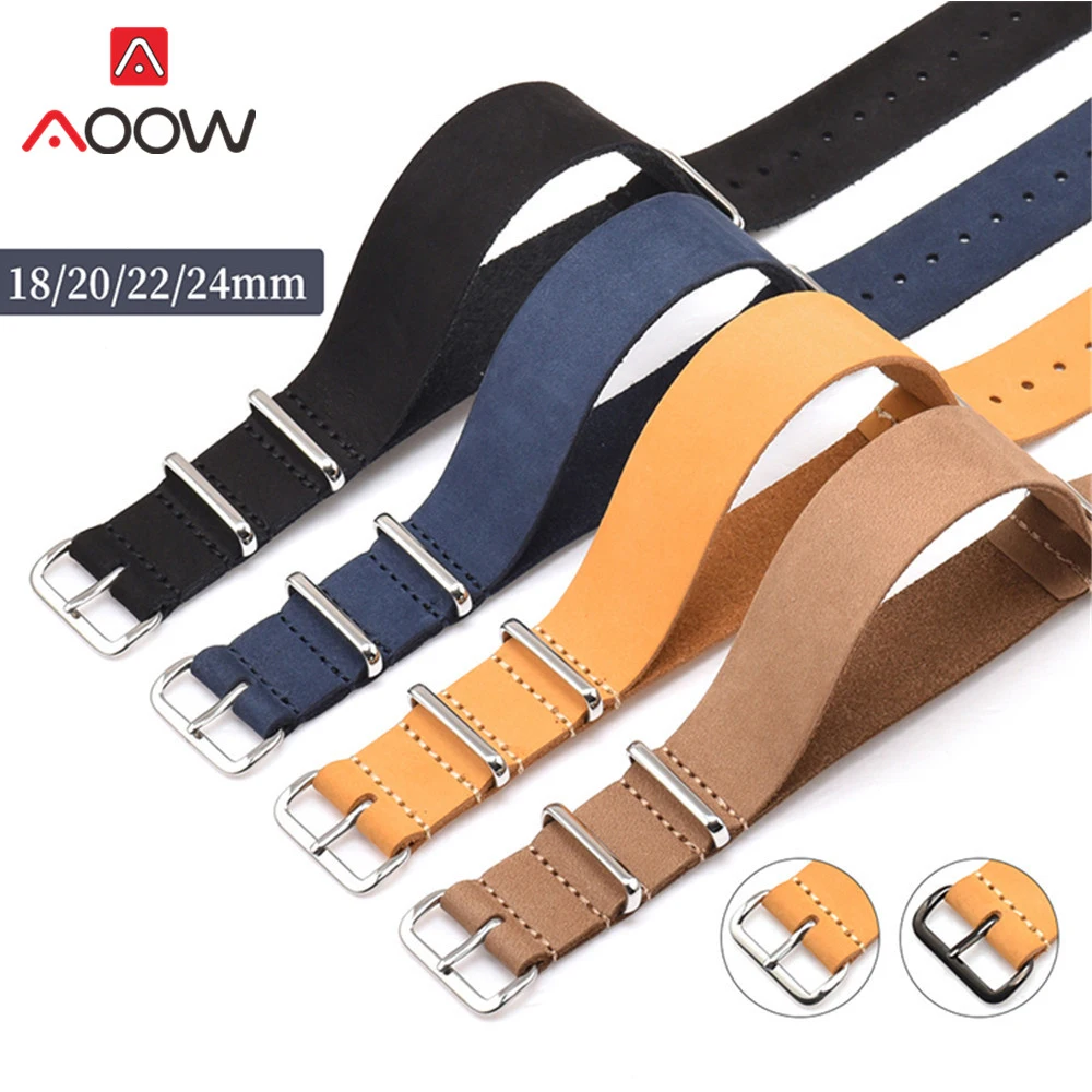 Ремешок Универсальный из натуральной кожи для наручных часов спортивный браслет