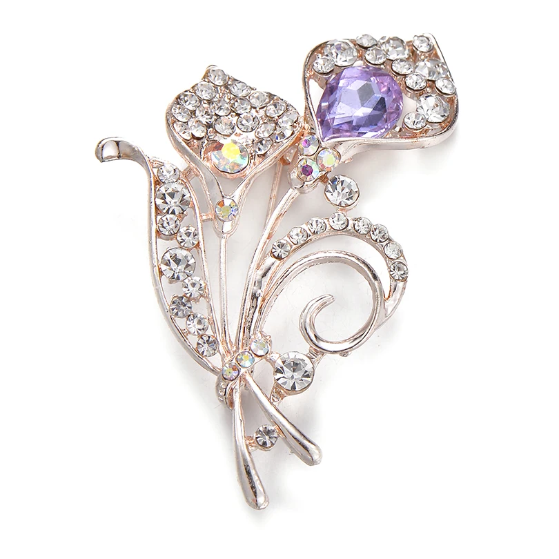 Женская винтажная брошка IYOE в современном стиле с кристаллами виде