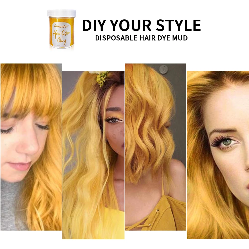 Одноразовая грязь для волос сделай сам воск 4 цвета временная одноразовая паста