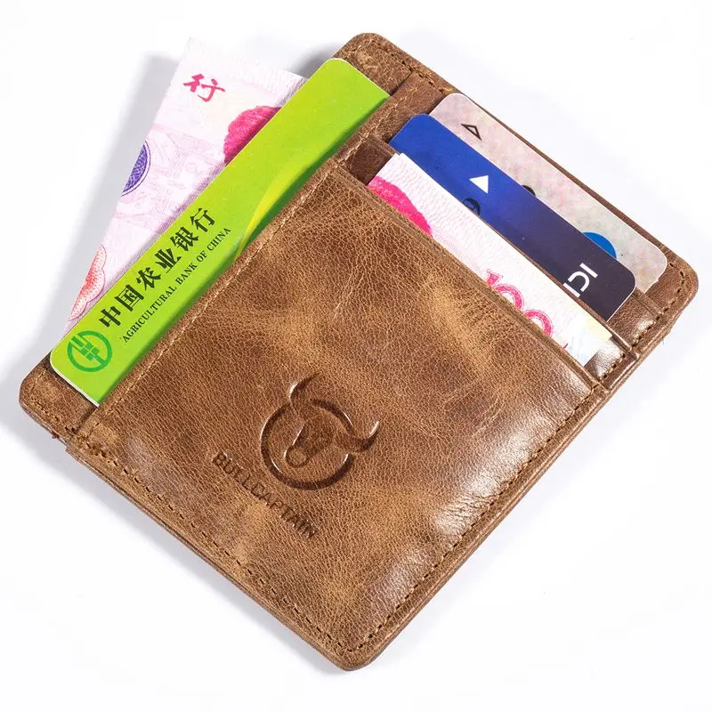 BULLCAPTAIN кошелек в деловом стиле для мужчин держатель карт Кожаный пикап пакет