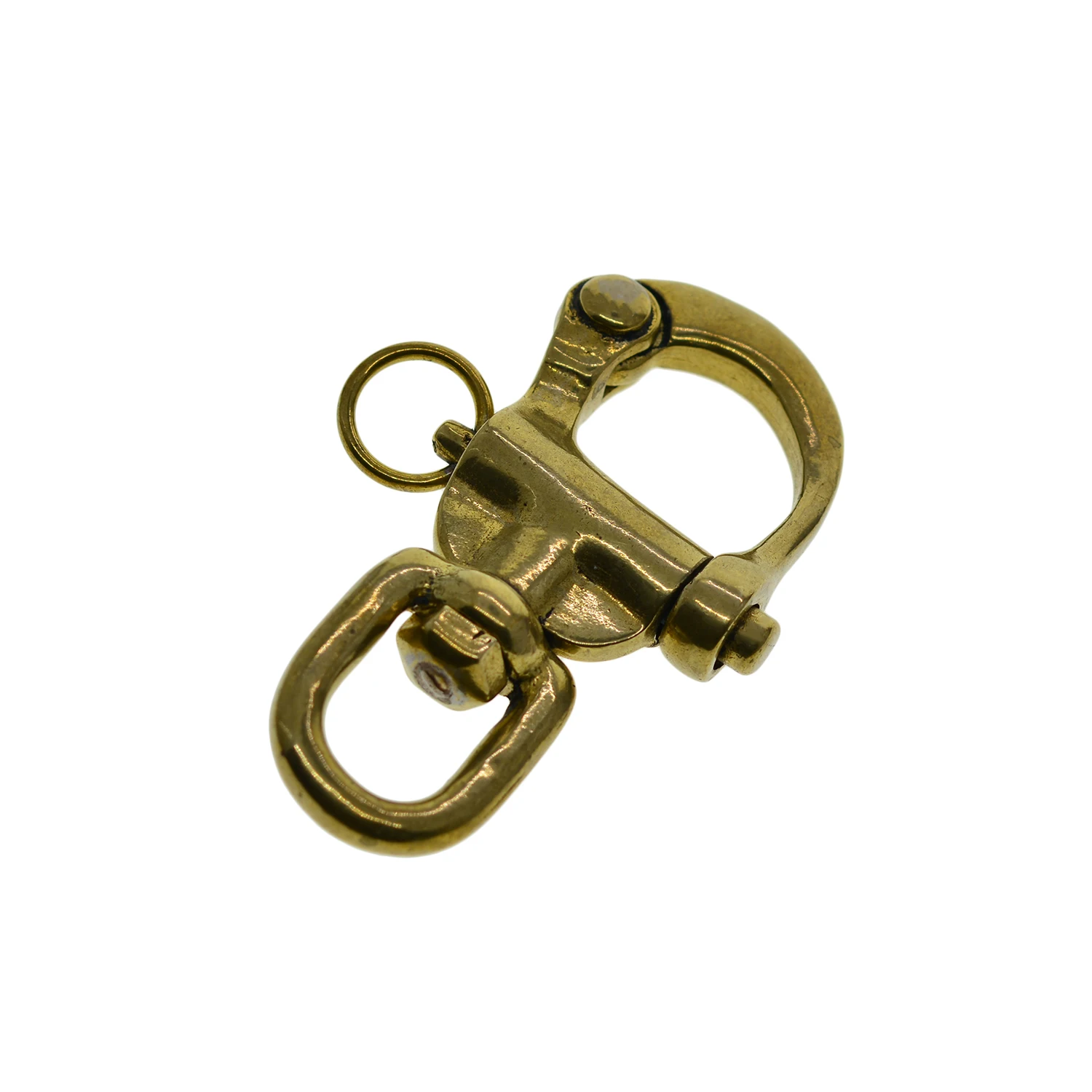 Большой шведский поворотный карабин из твердой латуни с защелкой быстросъемный