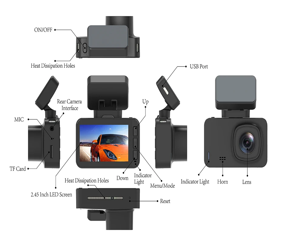 Sony imx 335 видеорегистратор OnReal R1K gps wifi ночного видения видео рекордер 4 K Магнитная камера жеста рекордер