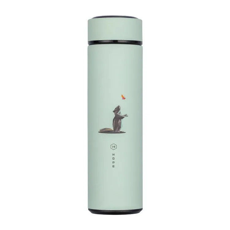 480 мл портативный двойной термос из нержавеющей стали кружка с фильтром животный узор путешествия Термос вакуумная колба для подарков - Цвет: Style 6