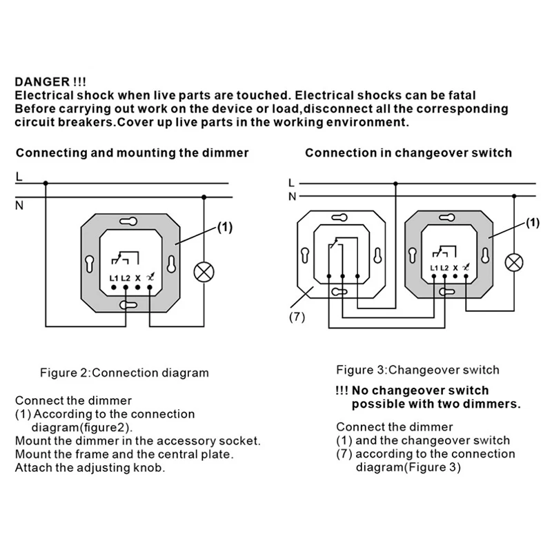 200 Вт Triac Dimmer 220VAC Dimming светодиодный выключатель света с регулируемой яркостью