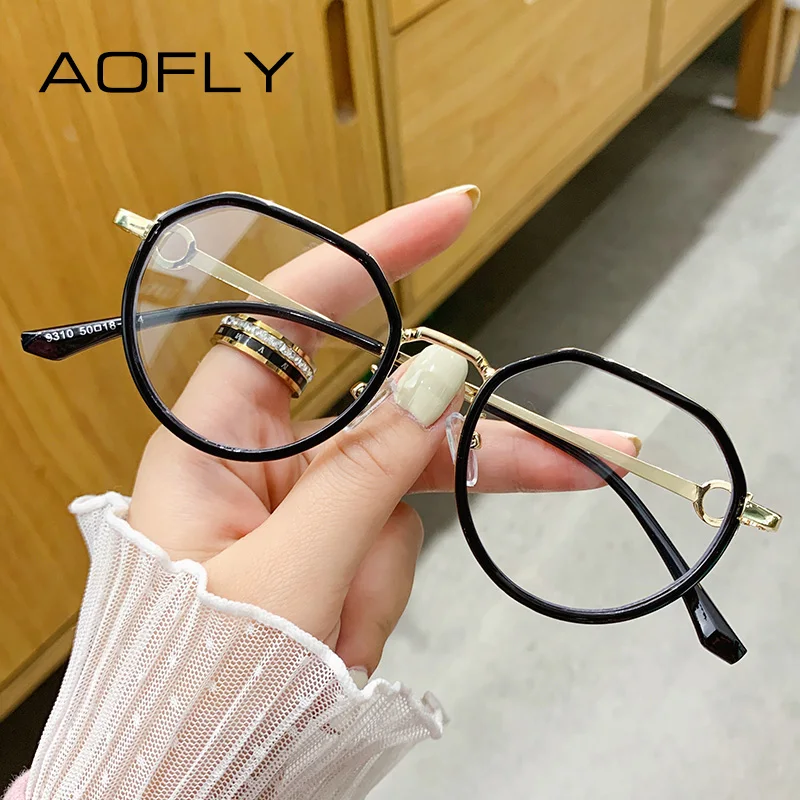 

AOFLY Women Anti Blue Light Glasses Men Eyeglasses Frame 2022 Fashion Men Optical Prescription Glasses Reading Glasses Uv400