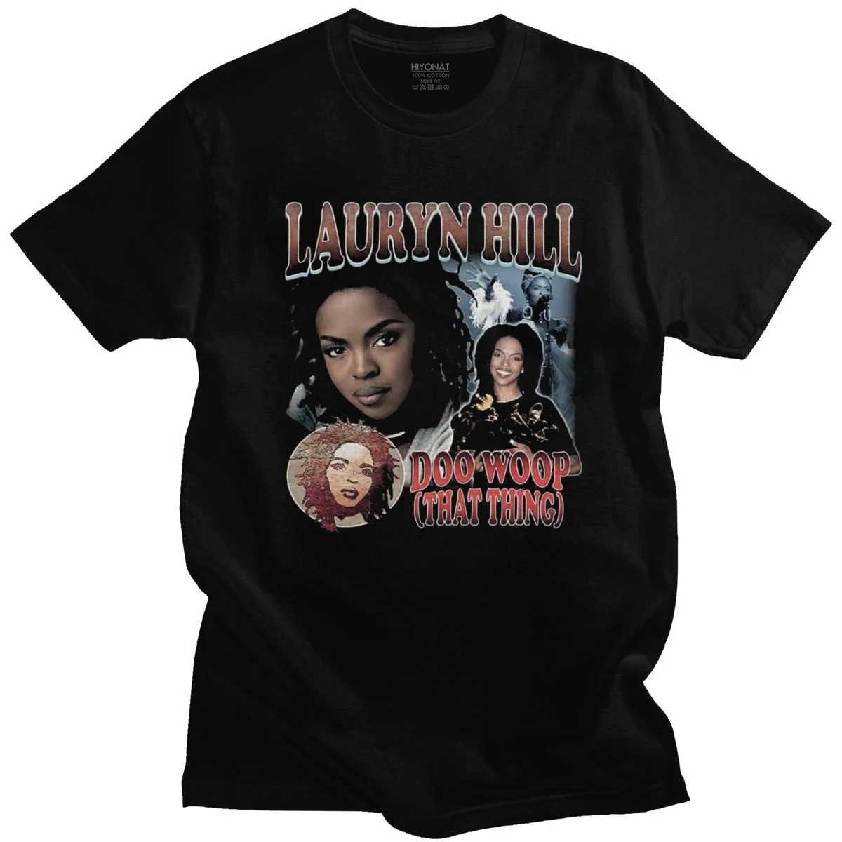 

Gorgeous Retro Lauryn Hill Shirt Men Short Sleeves Soft Cotton Streetwear Rapper Tshirt Loose Fit Leisure T-shirt Fans Tee Tops