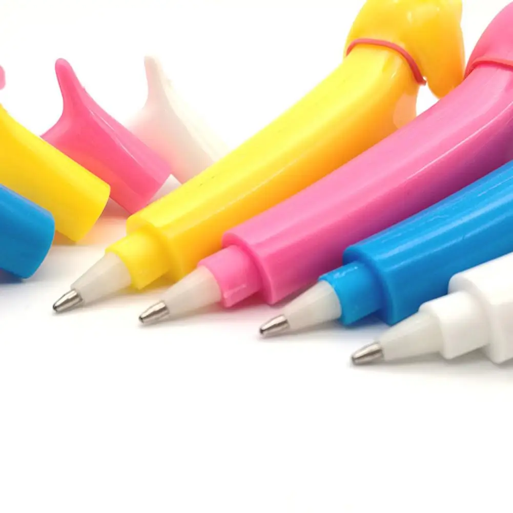 

1Pc Cute Dog Puppy Shape Ink Filled Gel Ballpoint Pen Office School Stationery Bell Decorated Cartoon Dog Design Stationery