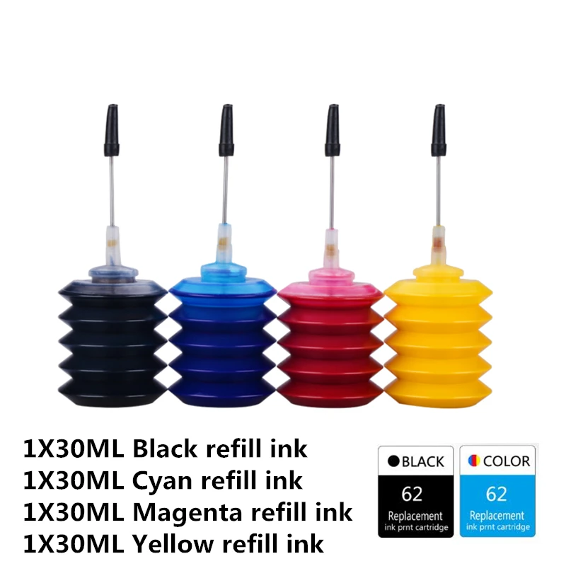 120ML ink GraceMate заполняемый картридж для чернил Замена для hp 62 XL картридж для hp Envy 5640 OfficeJet 200 5540 5740 5542 7640 принтеры - Цвет: 120ML ink