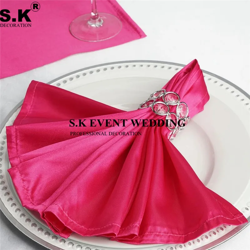 Атласная Салфетка по низкой цене салфетки для свадебного стола украшения