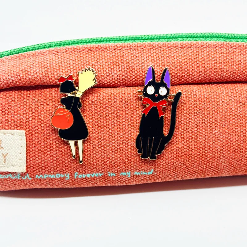 Японский аниме Kiki служба доставки Броши сирена Кики Черный кот Jiji сплав брошь для