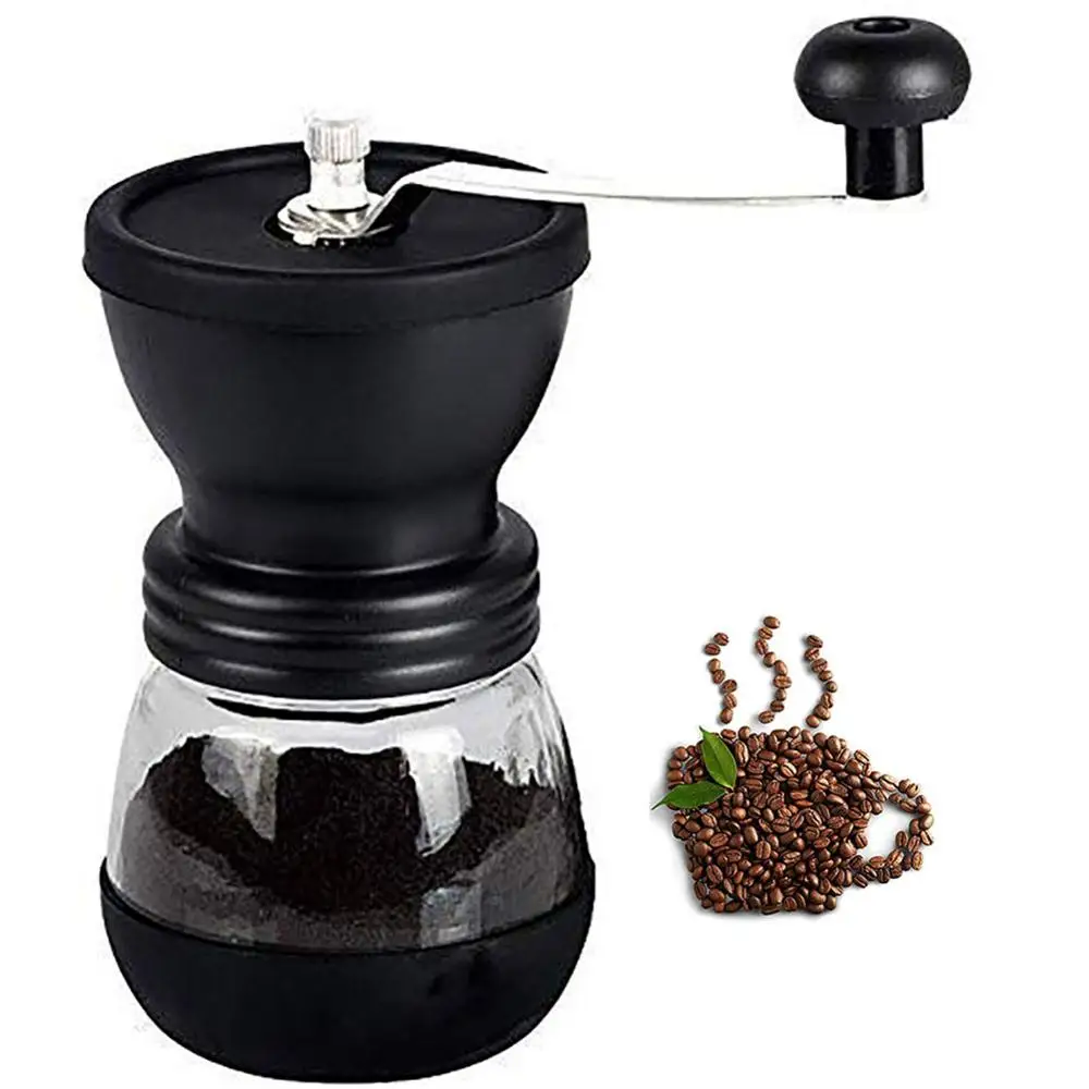Ручная кофемолка с конической керамической ручкой из нержавеющей стали и