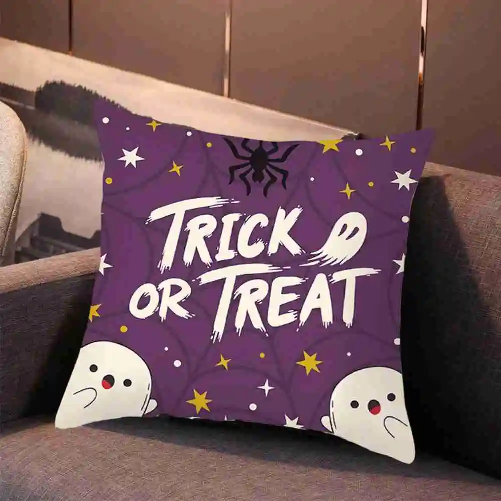 

Home Decorative Throw Pillow Cover Case Halloween Pumpkin Cushion Cover For Sofa Party Chair Car Decoration 45*45CM
