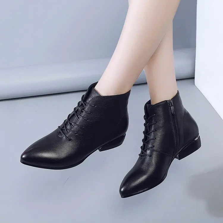 LIHUAMAO/женские ботильоны в стиле ретро полуботинки со шнуровкой Оксфордском с