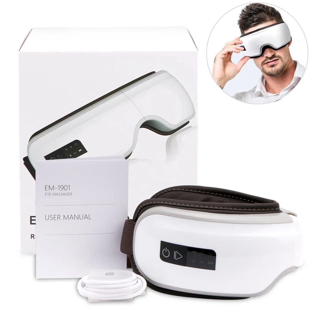 

4D Smart Vibration Eyes Massager Electric Eye Care Instrument Hot Compress Bluetooth Eye Wrinkle Fatigue Relieve Massage Glasses