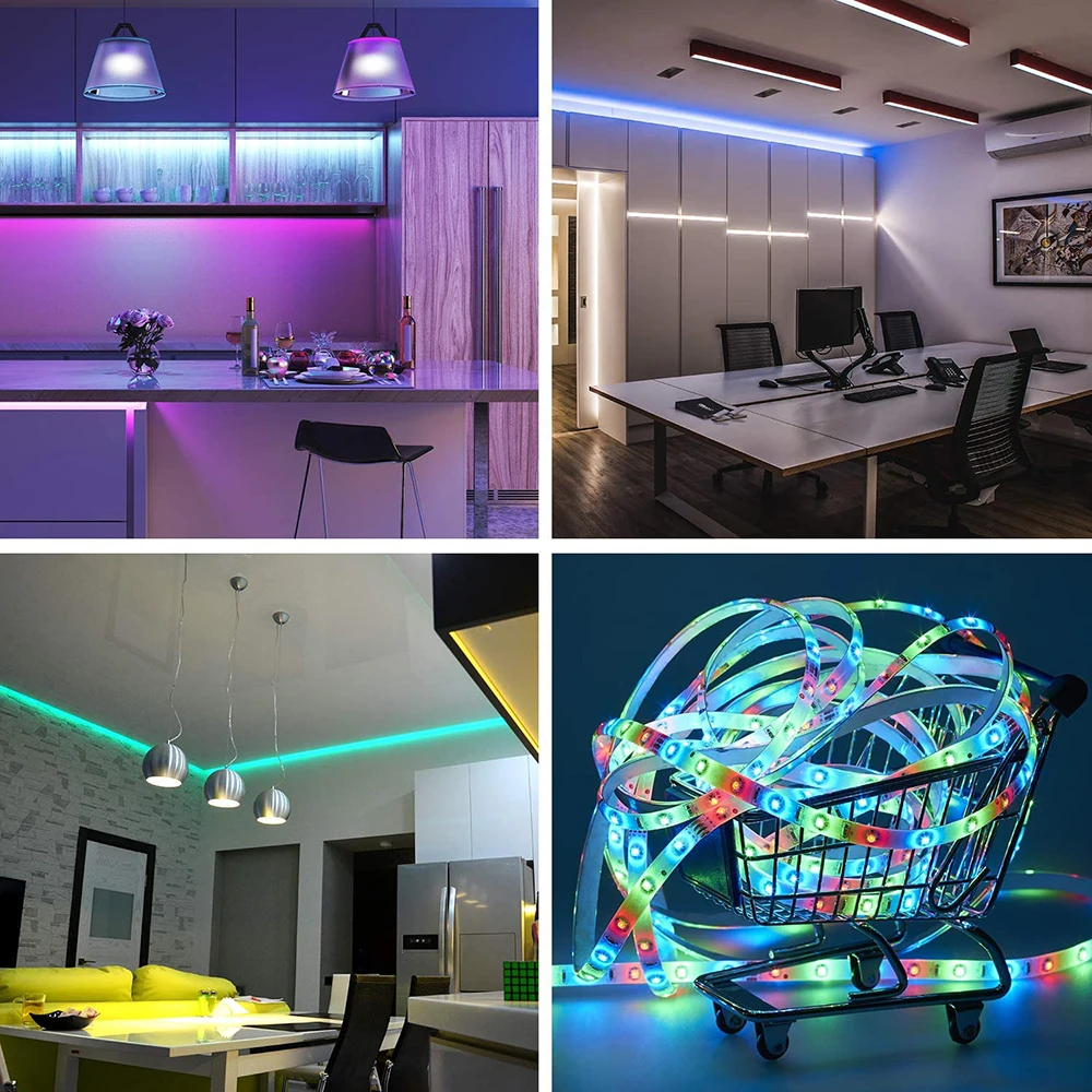 

5050 4-Pin RGB LED Strip Light Connector Kit with T/L-Shaped Strip Jumpers Strip Clips Wire Connection Terminal Splice LED Strip