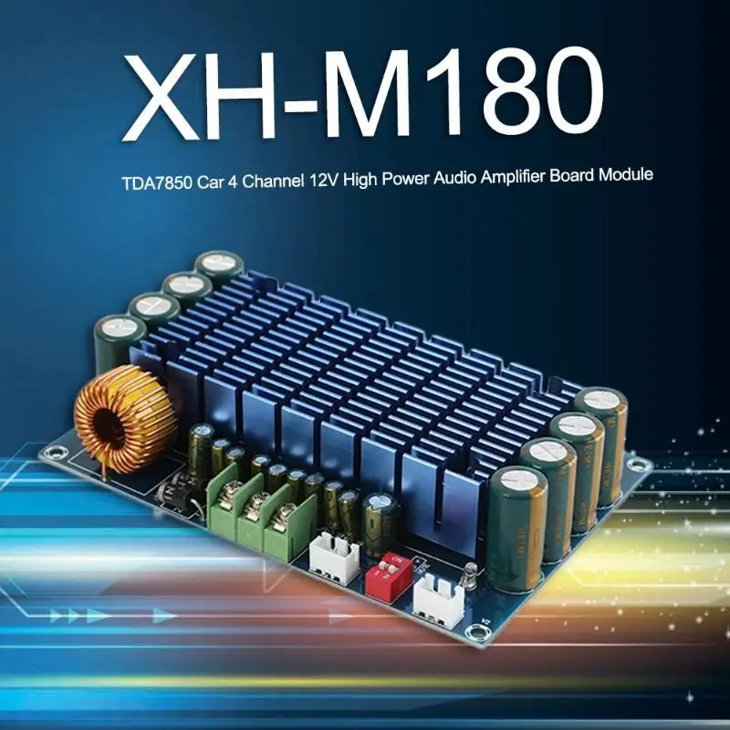 4x50 Вт XH-M180 TDA7850 автомобильный 4-канальный 12 В усилитель высокой мощности модуль