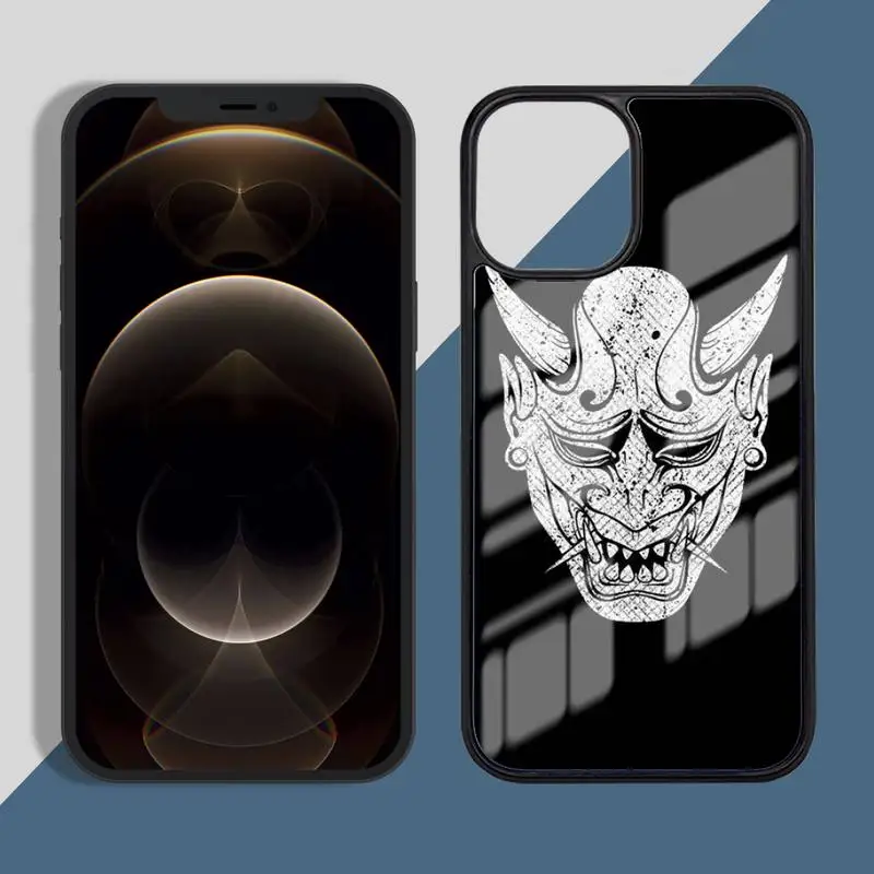 

Japanese Oni Hannya Demon Mask Phone Case for iPhone 11 12 pro XS MAX 8 7 6 6S Plus X 5S SE 2020 XR Hard PC
