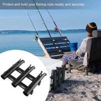 80hot fishing rod holder 3 tube wall mounted tough rack fishing pole bracket for boat
