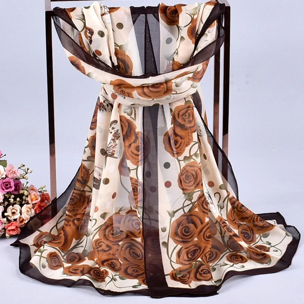 2019 дизайнерский роскошный брендовый женский летний шарф испанская Цветочная