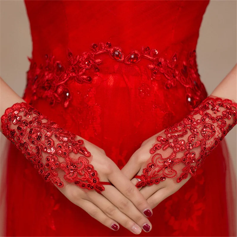 2 шт./лот бисером кружевные перчатки крючком без пальцев короткая заметка оптом |