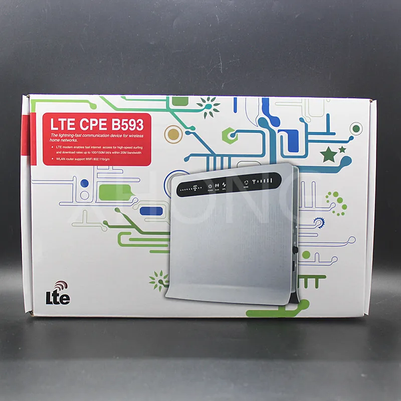 Huawei original B593 B593s-12 with Antenna 4G LTE 100Mbps CPE Router 4G LTE WiFi Router with 4 Lan Port 4G/3G Wireless Router