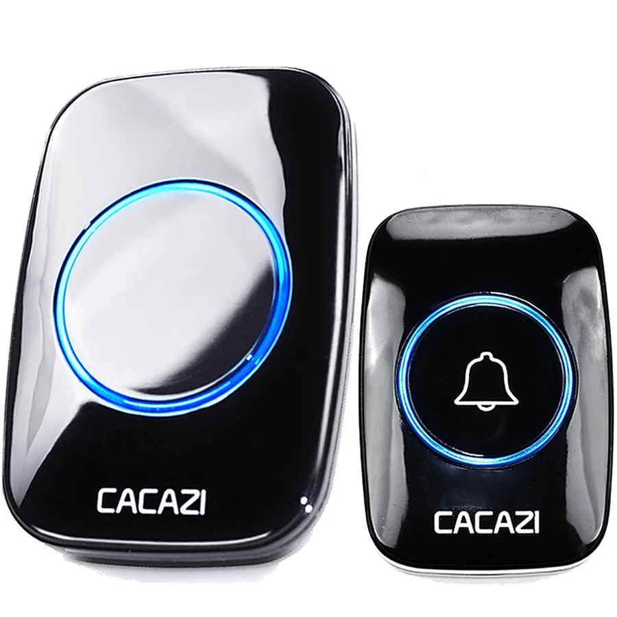 CACAZI 60 Chime 110DB беспроводной дверной звонок Водонепроницаемый 300 м Пульт дистанционного управления ЕС вилка умный дверной звонок батарея 1 2 3 Кнопка 1 2 3 4 Приемник