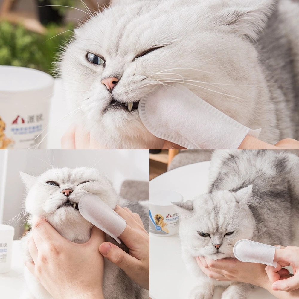 50 шт. зубная щетка для домашних животных игрушки собак рукав пальцев и кошек