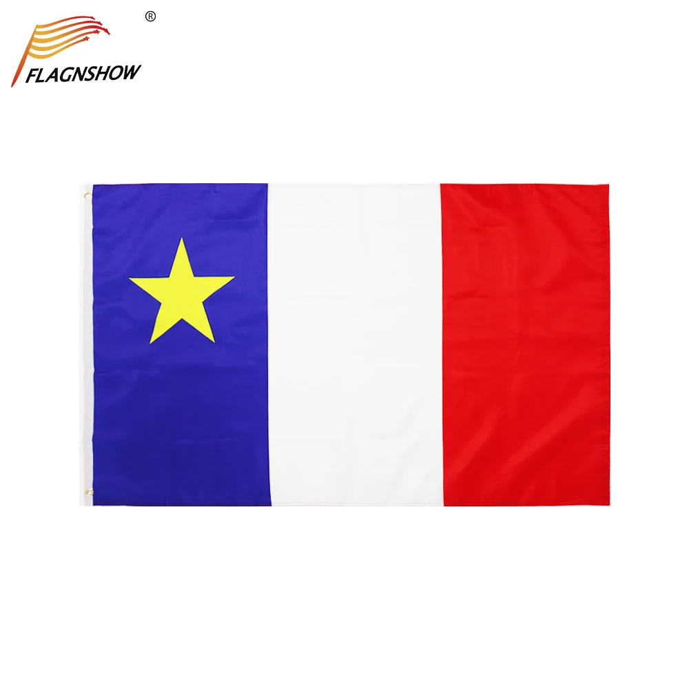 

3x5 Ft Acadia Flag Acadian Nautical Flags Polyester with Brass Grommets