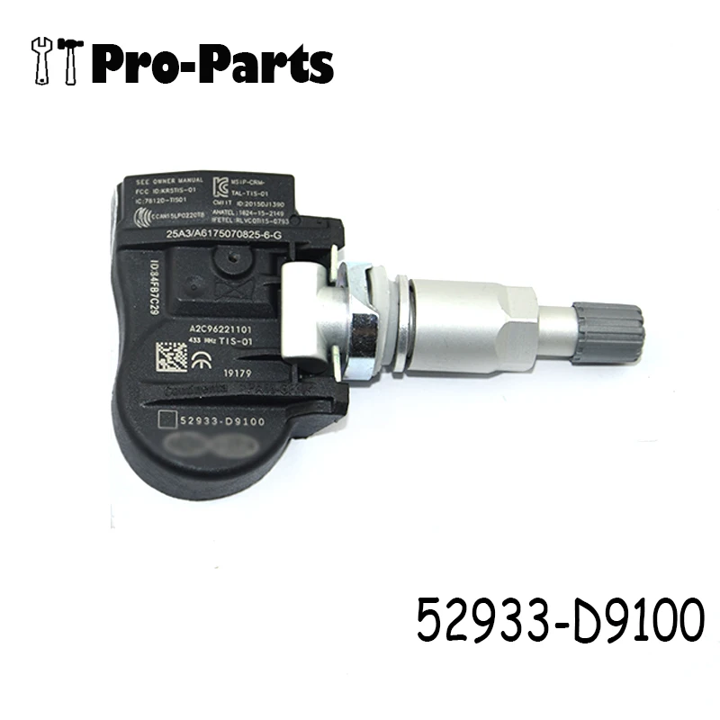1 шт. новый датчик давления в шинах TPMS для Kia Sportage 52933-D9100 52933D9100 433 МГц 1 шт. новый датчик давления в шинах TPMS для Kia Sportage 52933-D9100 52933D9100 433 МГц