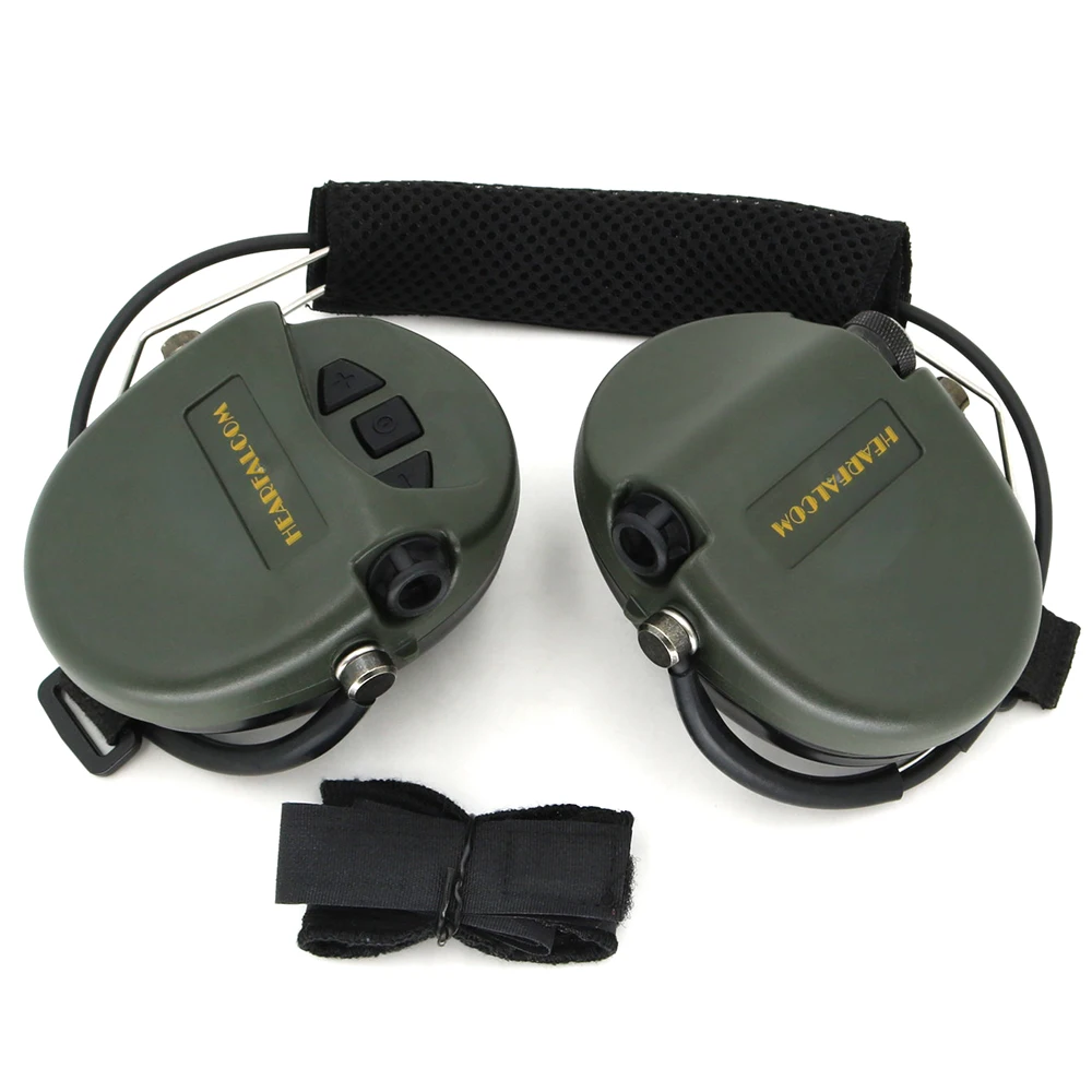 HEARFALCOM  Outdoor sports tactical electronic noise reduction  IPSC tactical without microphone hearing protection headset