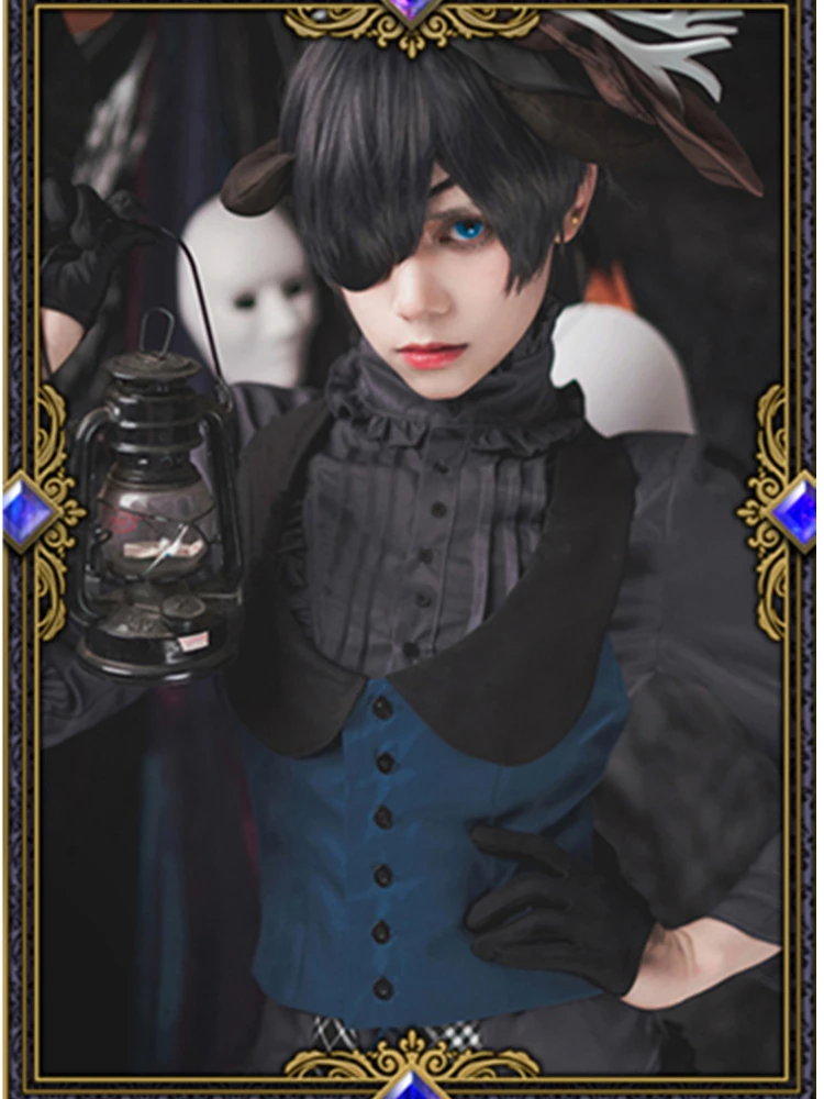 Черный Дворецкий Ciel Phantomhive Хэллоуин маскарадный костюм Kuroshitsuji вечерние костюмы