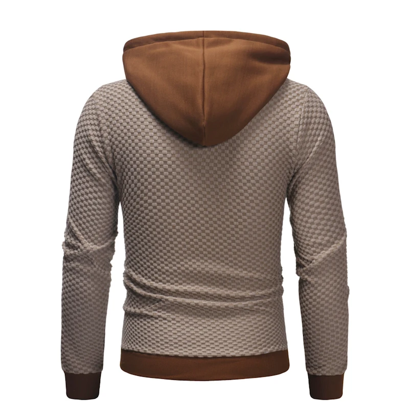 Мужские брендовые толстовки с капюшоном в клетку однотонная толстовка модный