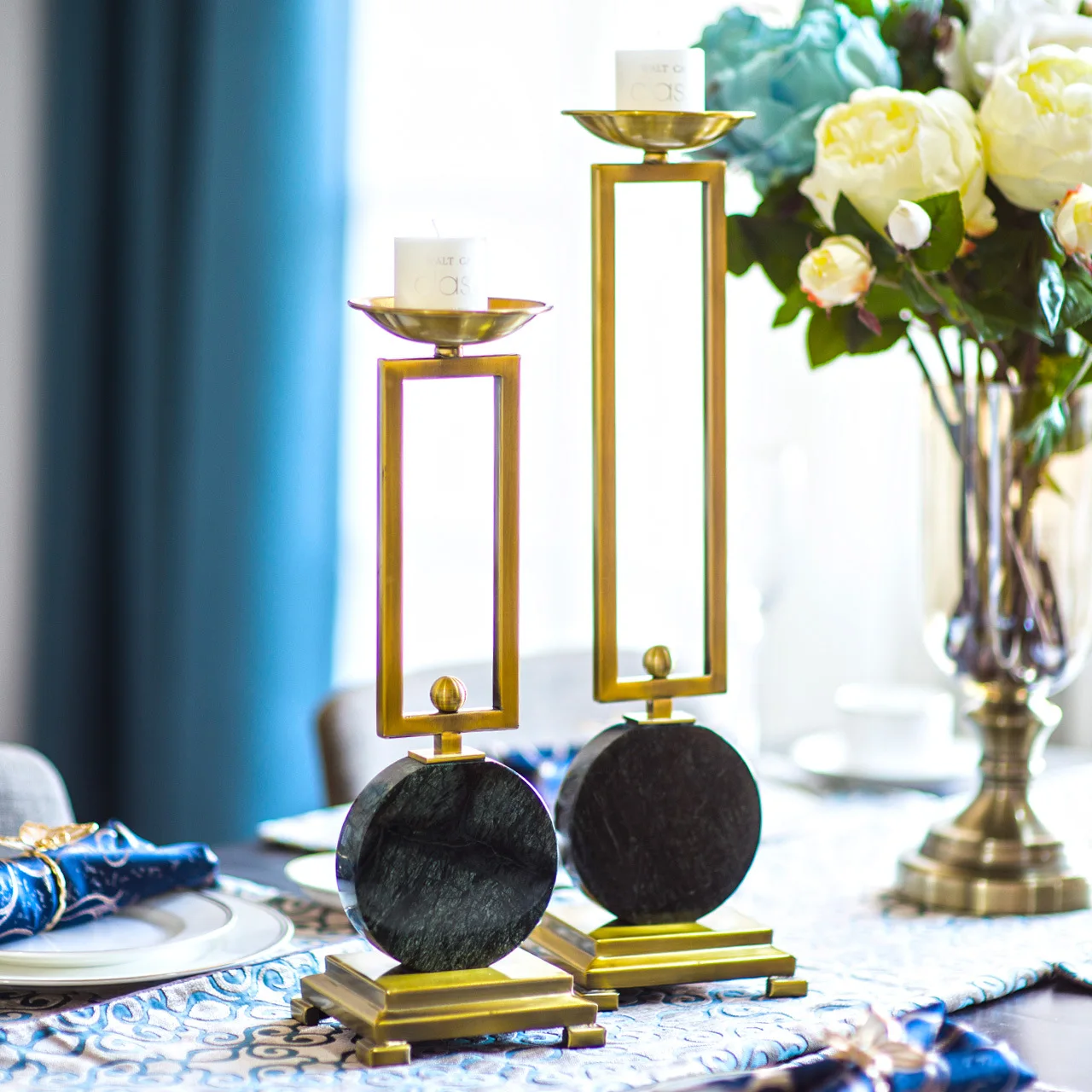 Декоративные подсвечники с Европейским орнаментом модель комнаты украшение