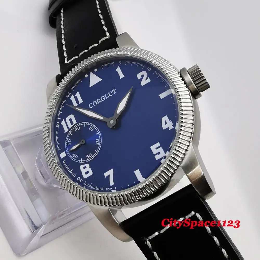 Мужские Водонепроницаемые механические часы с синим циферблатом 45 мм | Наручные