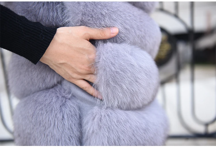 new real natural whole fur six-section fox vest ladies winter long warm fashion vest