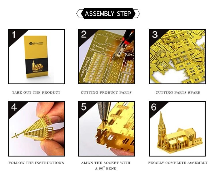 

Microworld 3D Metal Puzzle Z032 DIY 3D Laser Cut Assemble Toys For Audit