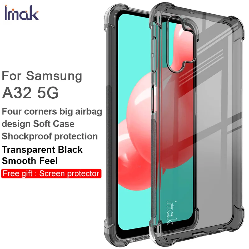 

Мягкий силиконовый ударопрочный чехол Imak с подушкой безопасности для Samsung Galaxy A12 A32