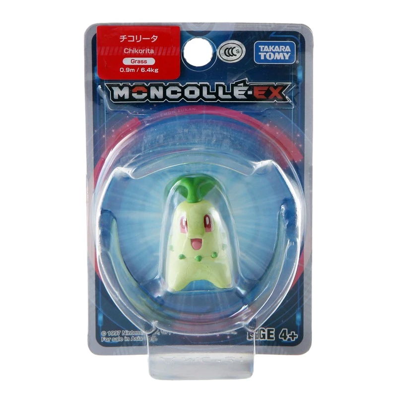 

Genuine Tomy Pokemon EX Asia-31Chikorita 4cm Anime Figure Model Toys Pikachu Collection Dolls Kids Gift Official Box 975786