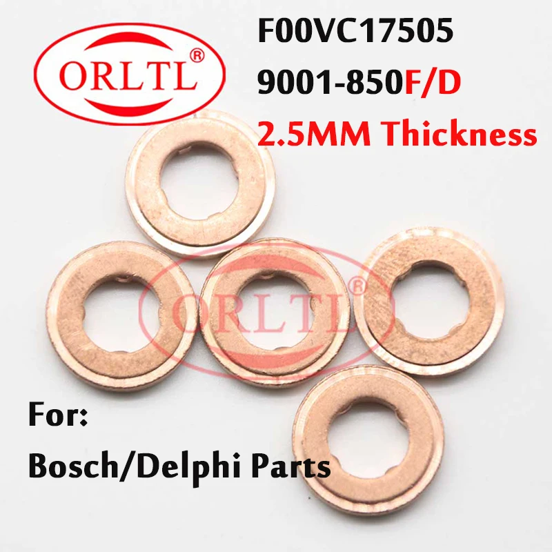 

30PCS 2.5mm Thickness Copper Washers F00V C17 505 Adjust Shims 9001-850F For Bosch Delphi Common Rail Injector